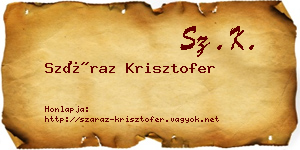 Száraz Krisztofer névjegykártya